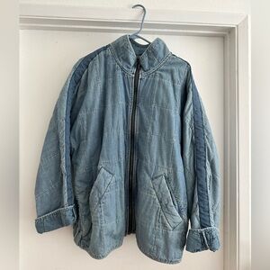 Free people Quilted Jean jacket women’s large